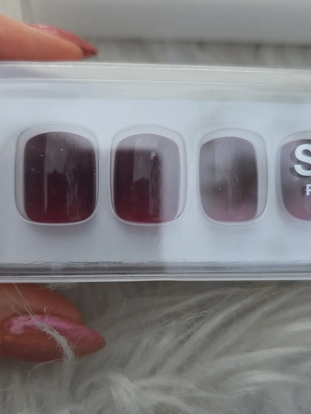 Static Nails Short Square Of Four Sets Bundle New